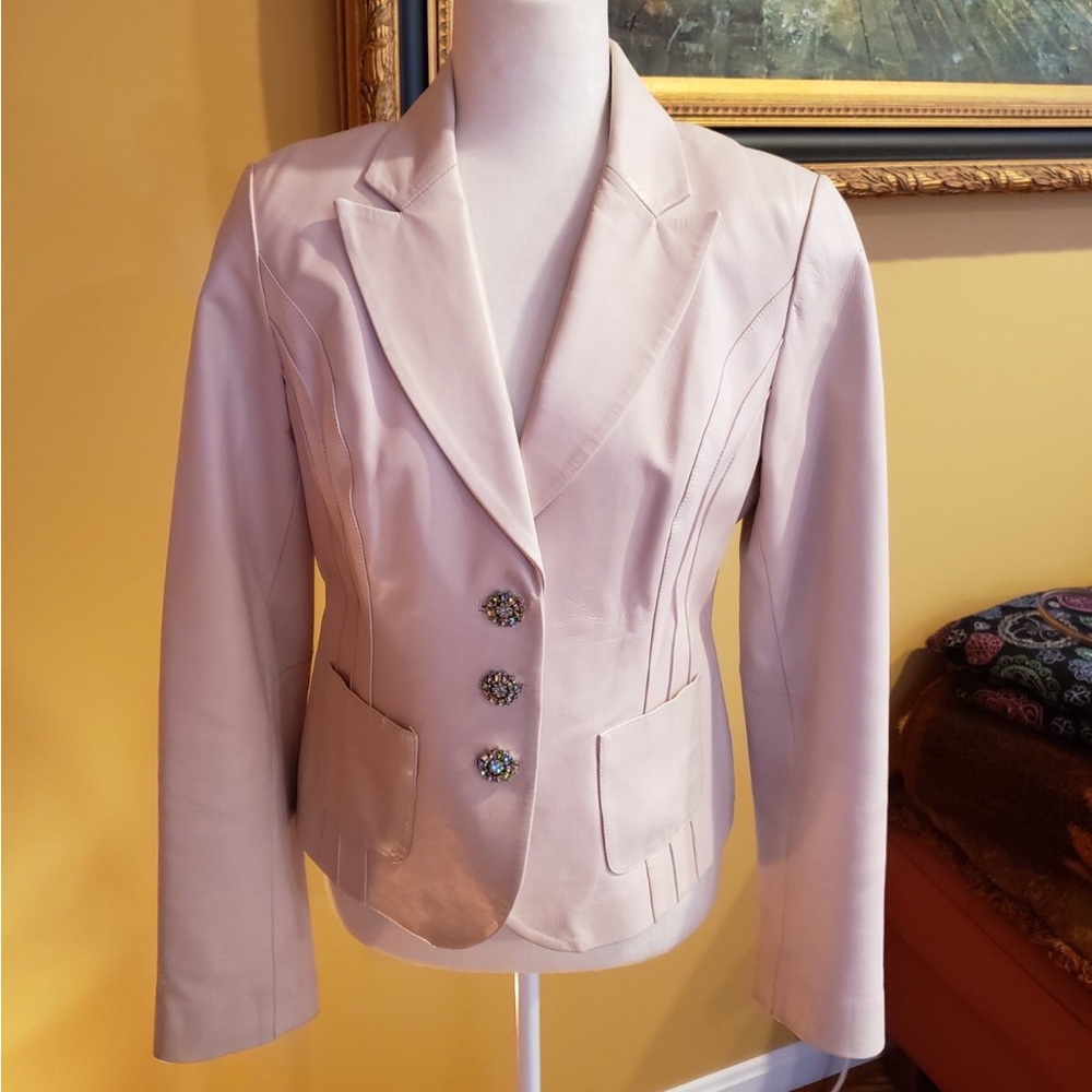 VAKKO genuine pink leather jacket